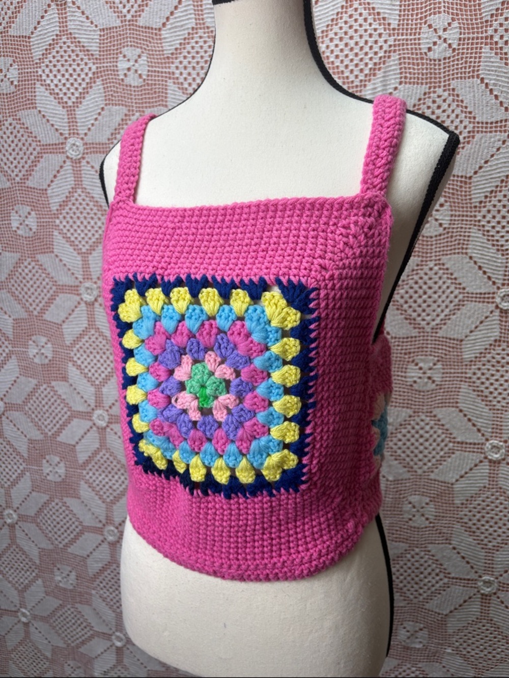 Handmade Crochet Tank – Granny Square Top Sz xs/sm